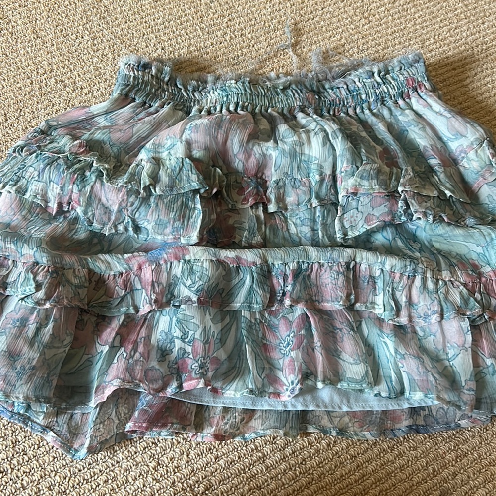 Love shack fancy mini skirt